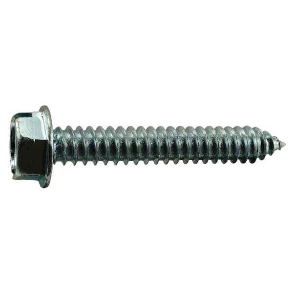 Midwest Fastener Sheet Metal Screw, 5/16" x 2 in, Zinc Plated Steel Flange Hex Head Slotted Drive, 5 PK 37628 - main